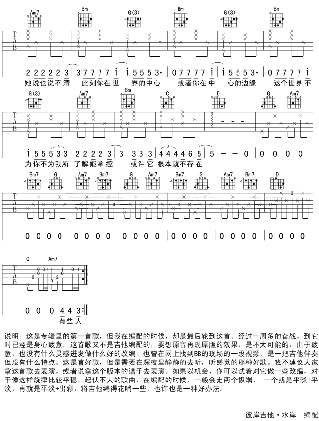 意味 (ver.2) 李志 吉他譜2