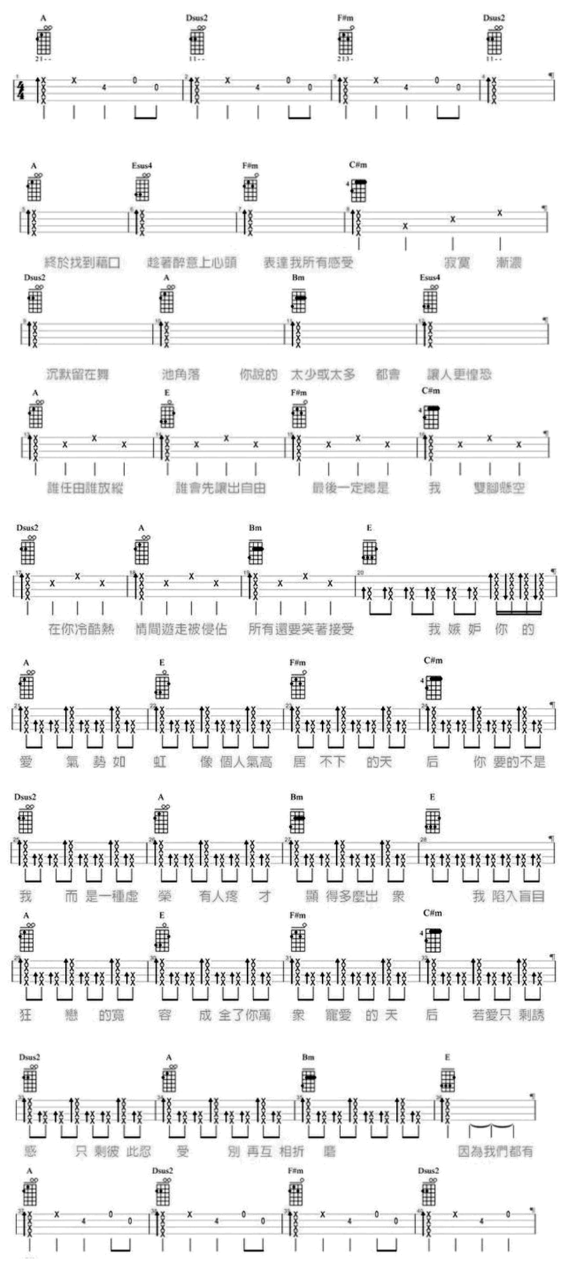 #135 陳勢安 - 天后-馬叔叔-图片吉他谱-0