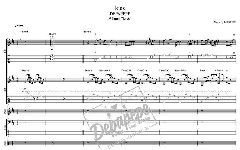 Kiss-Depapepe-图片吉他谱-0