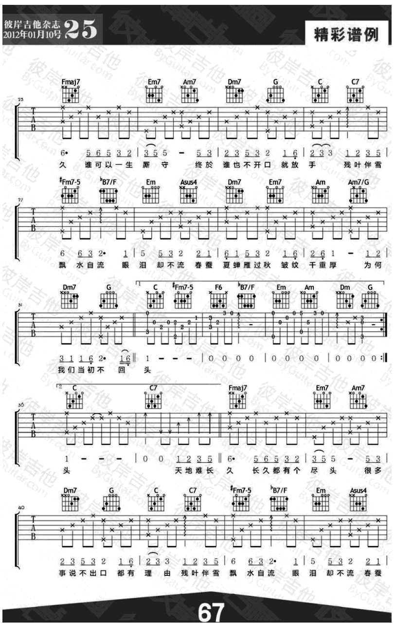 極樂-石詠莉-图片吉他谱-1