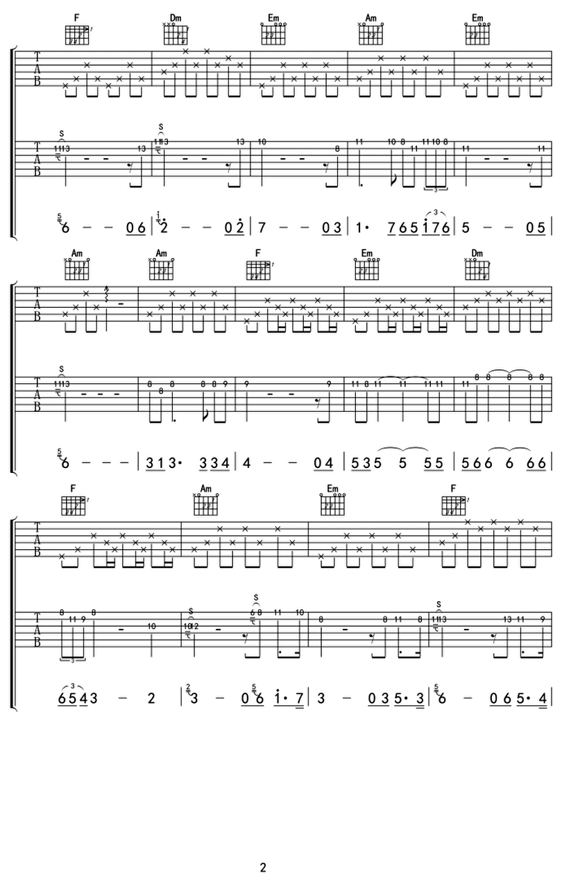 羅密歐與朱麗葉-Richard Clayderman-图片吉他谱-1
