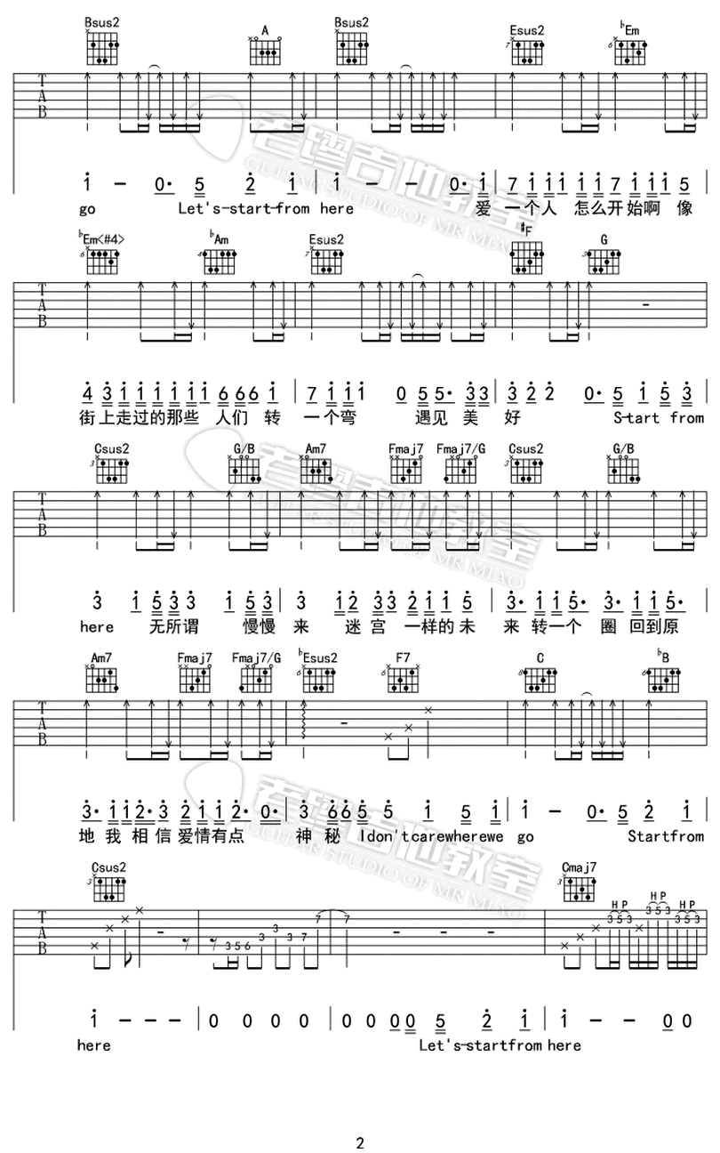 迷宮-王若琳-图片吉他谱-1